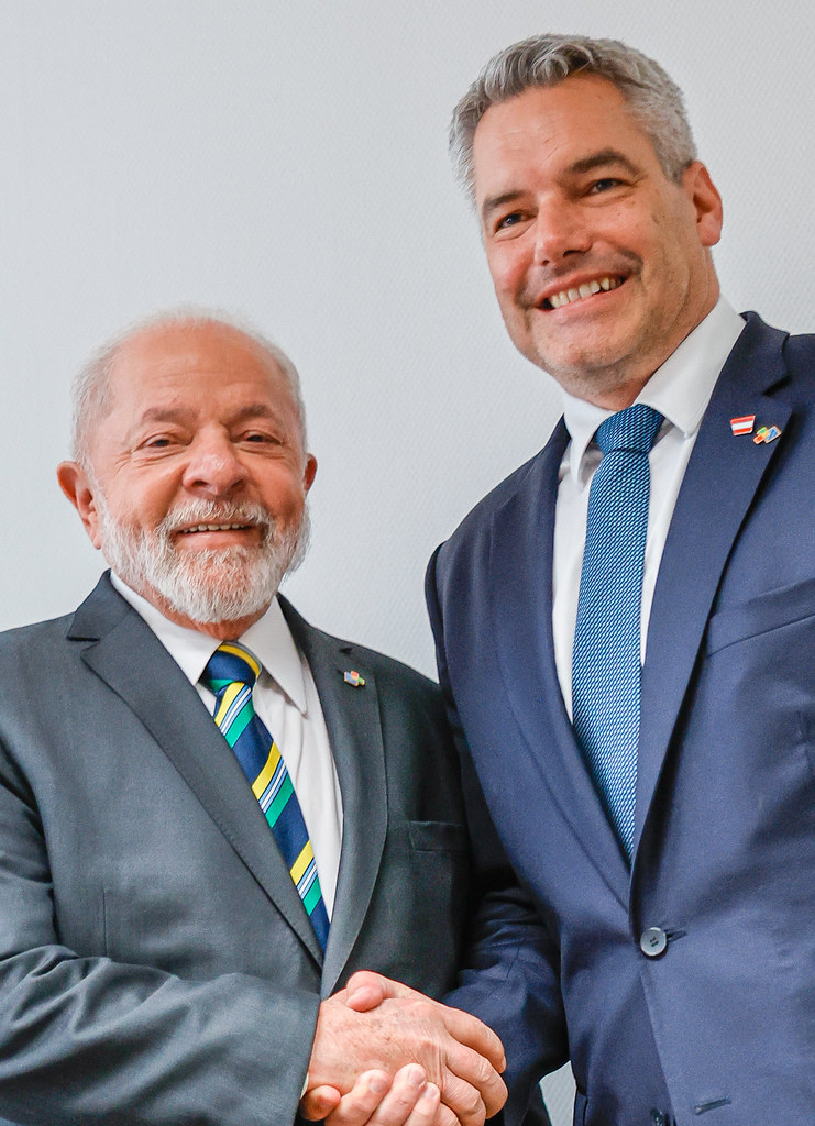 18.07.2023 - Encontro com o Chanceler Federal da República da Áustria, Karl Nehammer, à margem da Sessão Plenária
