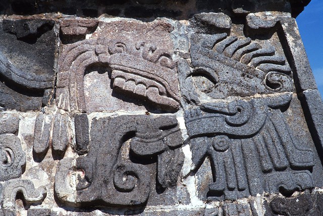 Fine Stone Carving, Temple of Quetzalcoatl, Teotihuacan-22