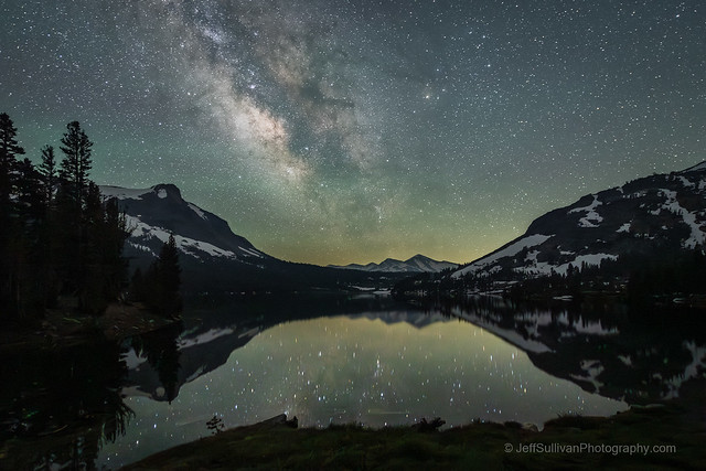 Airglow and Milky Way High Sierra Reflection