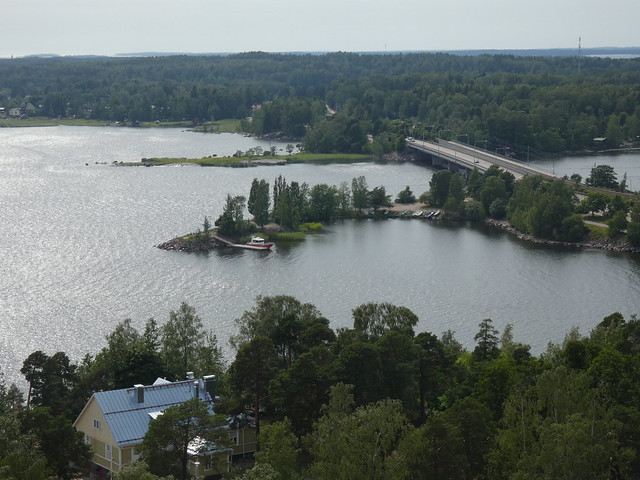 Norssalmi Bridge from Haukkavuori Observation Tower, Kotka, Finland, 14 July 2023