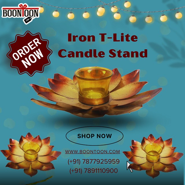 Iron T-Lite Candle Stand | Iron Handicrafts