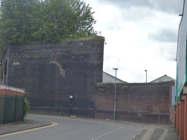 End of the Duddeston Viaduct from Montague Street