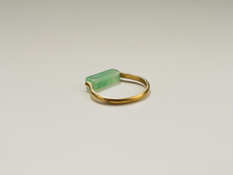 銅/黃銅 戒指 多色 - ARROGANT - 夏陽 * 玫瑰石 瑪瑙 東菱玉 礦石 黃銅 戒指