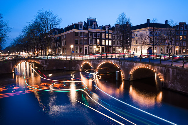 Amsterdam Canals at night