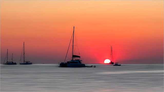 Sunset over Sant Antoni Bay
