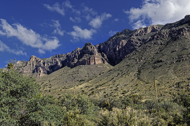 Ridges and Outcroppings of Hunter Peak in Guadalupe Mountains National Park