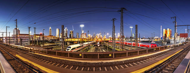 Frankfurt Railway Skyline Panorama