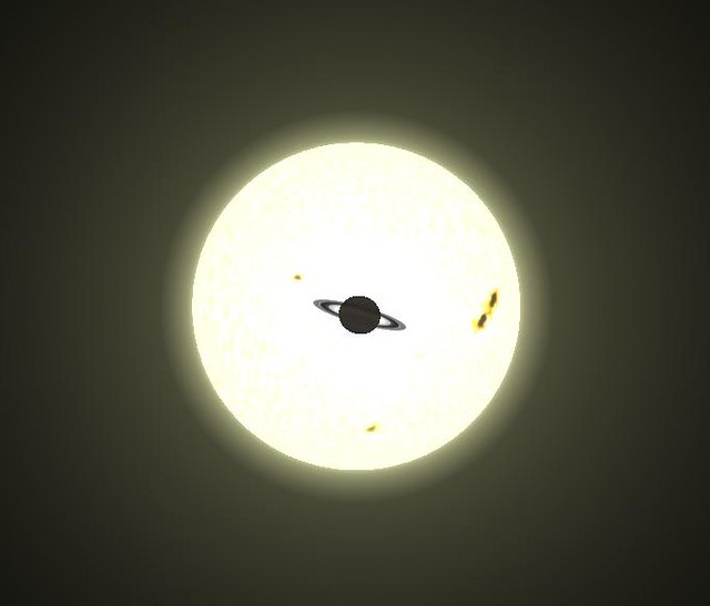 saturn transits the sun (viewed from neptune)