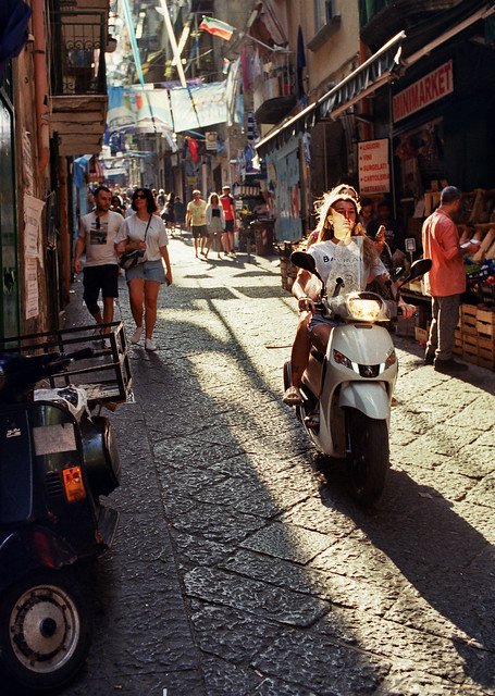 Naples, Italy, in 35mm film.