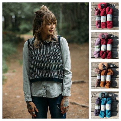 Kits are available for Andrea Mowry’s Tessellated Vest.