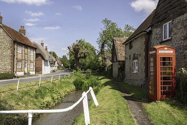 The main street of Cuxham, Oxfordshire.