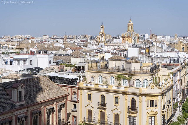 Näkymän Sevilla katedraalin katolta kaupunkiin