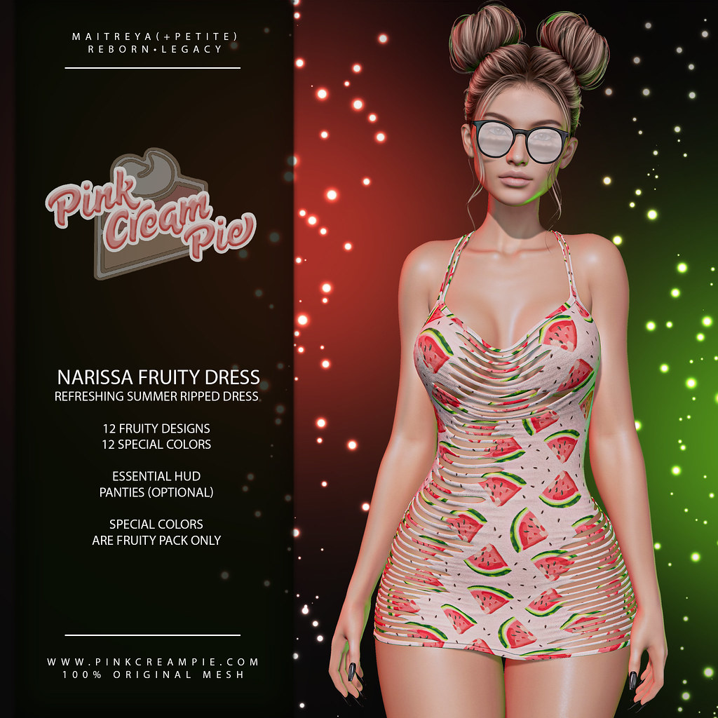 New ~ Narissa Fruity Ripped Dress @ The Saturday Sale 7/22