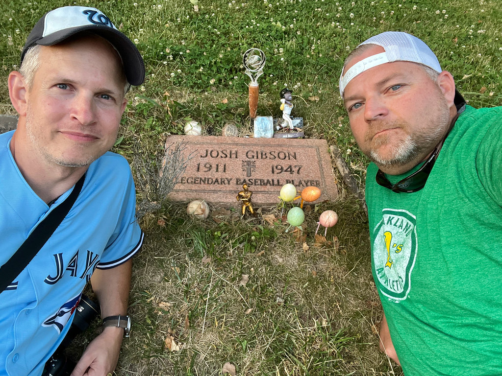 Jeff and Rob at Josh Gibson Grave