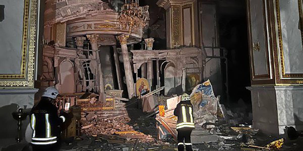 Russia destroys the historic Odessa Orthodox Cathedral in a brutal missile  attack