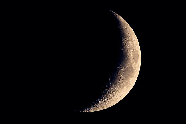 Waxing Crescent Moon 5.38 days old