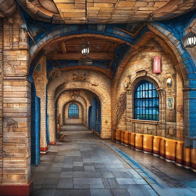 Train station designed with magic castles in mind