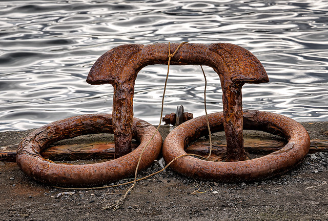 Torshavan Harbor Rusted Boat Rings - Faroe Islands