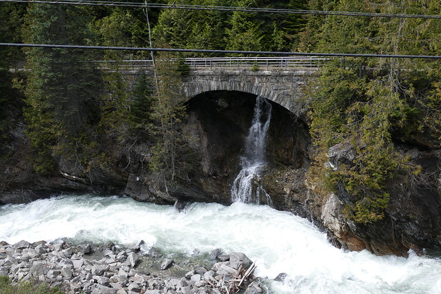 river, bridge & falls