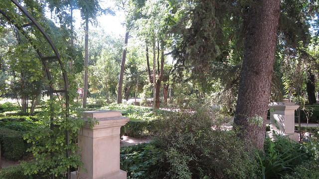 Empty  plinths  in the  Statue Garden,   Finca  de  Vista  Alegre, Calle  General  Ricardos, Carabanchel, Madrid