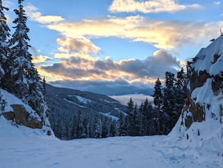 Midwinter afternoon skies in Whistler