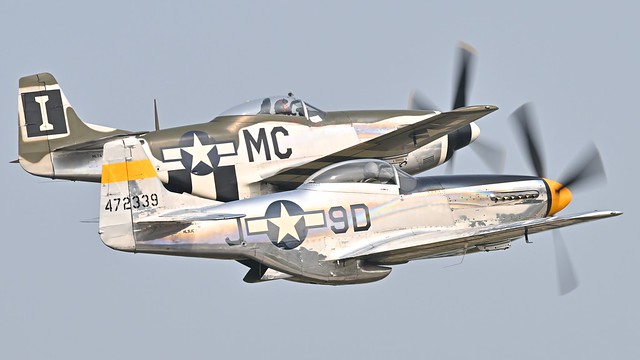 North American P-51D Mustang USAAF 44-72339 NL51JC 472339 The Brat lll & North American P-51D Mustang NL74190 Happy Jacks Go Buggy USAF 44-74452 N74190