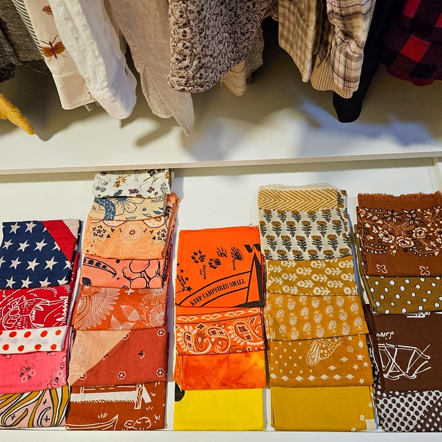 These pull-out #trays are awesome! #bandana #handkerchief #scarf #neckkerchief #collection