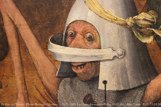 Le Jour ni l’Heure 5858 : Pieter Bruegel l’Ancien, 1525/1530-1569, dans le style de Hyeronimus Bosch, c. 1450-1516, La Chute des anges rebelles, 1562, dét., Bruxelles, musées royaux des Beaux-Arts de Belgique, dimanche 7 mai 2023, 13:24:18