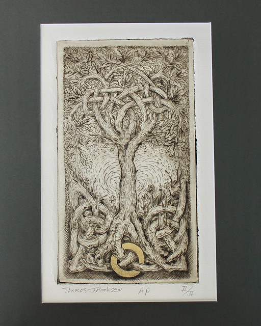 Celtic Tree Of Life Intaglio Print Artist Thomas Jacobson Gallery 1010 Orlando, Florida