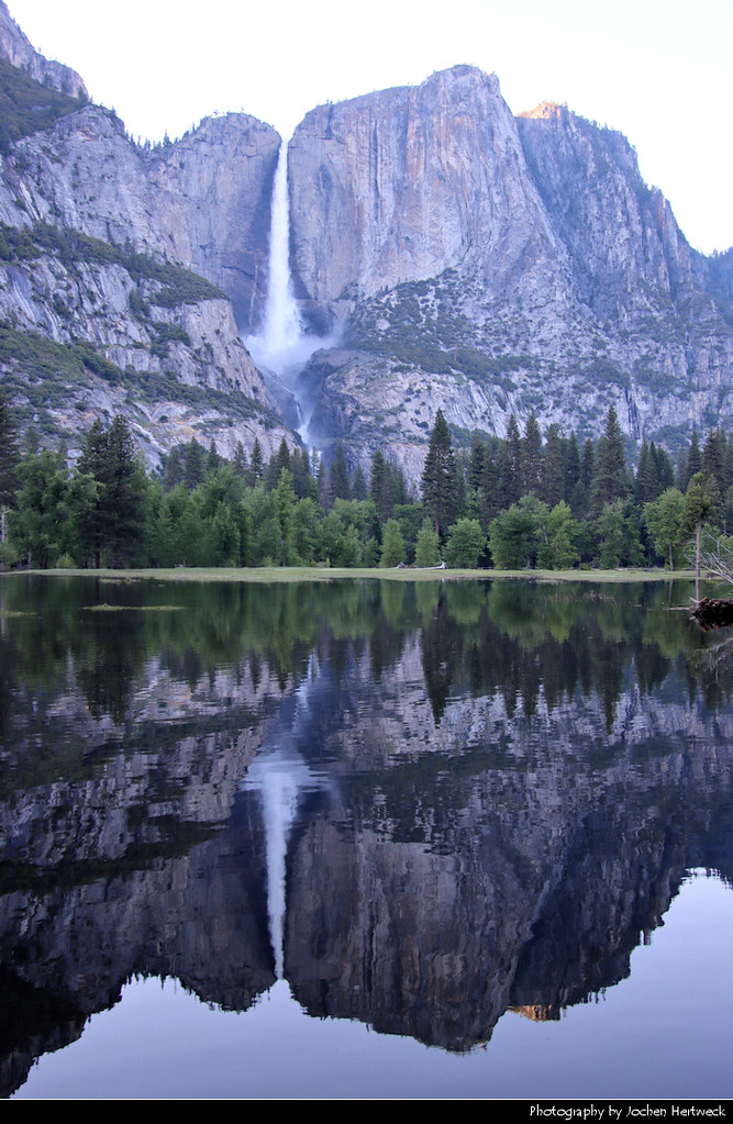 Yosemite Falls reflection, Yosemite NP, CA, USA