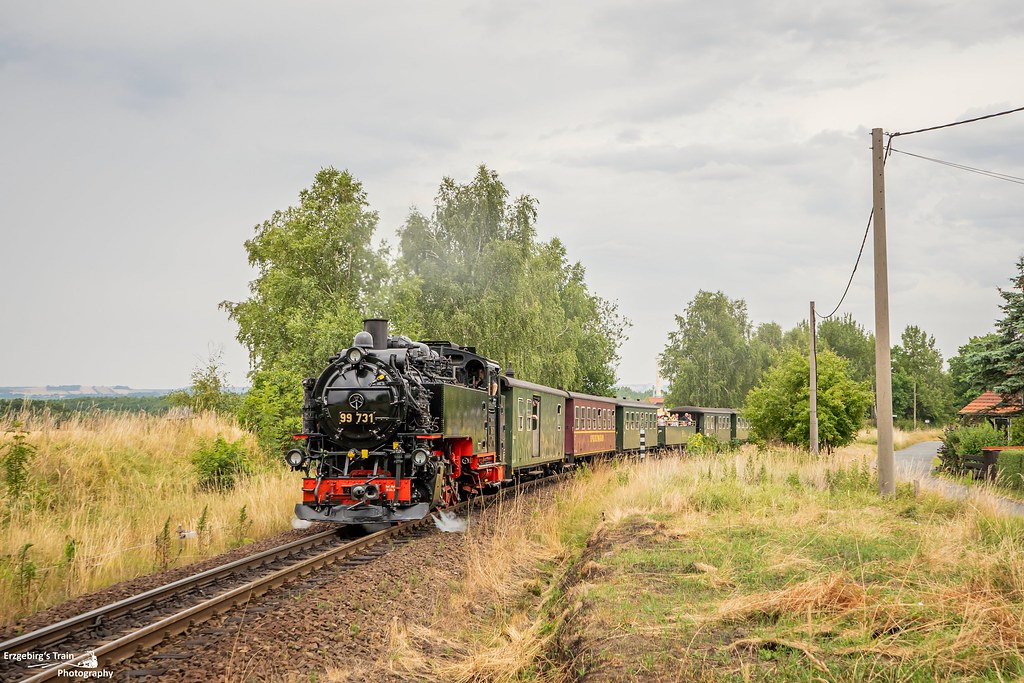 In der Steigung vor Bertsdorf... | Mit ihren 7 Wagen am Hake… | Flickr