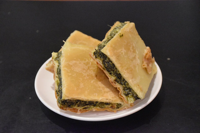 Erbazzione, chard & parmesan in a buttery pastry.