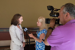State Representative Tracy Marra (R-141) speaks to WFSB Chief Capitoll Reporter Susan Raff following Governor Lamont signing a public health and safety law that allows pharmacists to prescribe oral and emergency contraception, as well as legalizing over-the-counter medications such as Plan B to be sold in vending machines. This increases the access of these important medications in women’s health.

A trained pharmacist, Rep. Marra, along with fellow House Republican Representatives Nicole Klarides-Ditria (R-105) and Devin Carney (R-23) proposed the initial concept to legalize emergency contraception in vending machines.

“We proposed allowing over the counter Plan B to be in vending machines because we know many young women across the state have difficulty accessing reproductive healthcare,” Rep. Marra, said. “I want to thank the governor for signing this law to increase women’s access to medications that are vitally important to their health. Also, allowing pharmacists to prescribe oral and emergency contraception will help remove those barriers, especially for our underserved communities.”

Public Act 23-52 – An Act Concerning the Department of Consumer Protection’s Recommendations Regarding Prescription Drug Regulations – makes several changes regarding pharmacy operations and access to certain medications, including oral contraceptives and opioid antagonists. This law allows businesses a permit to operate vending machines selling over the counter (OTC) medications, which includes OTC Plan B. Prior to the bill signing, Connecticut was the only state in the nation that currently has a prohibition to placing non-prescription drugs in vending machines.

“This law offers increased healthcare protections for Connecticut women and provides equal access to important medications to everyone without restriction,” Rep. Marra said. “It’s another positive step forward toward our goal of providing unfettered access to medical services for women statewide.”

The bill passed the House by a vote of 125-21, and the Senate unanimously.