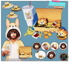 Junk Food - Corgi Burger Box & Plate Ad