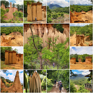 Millions of years of erosion in Phae Mueang Phi Forest Park
