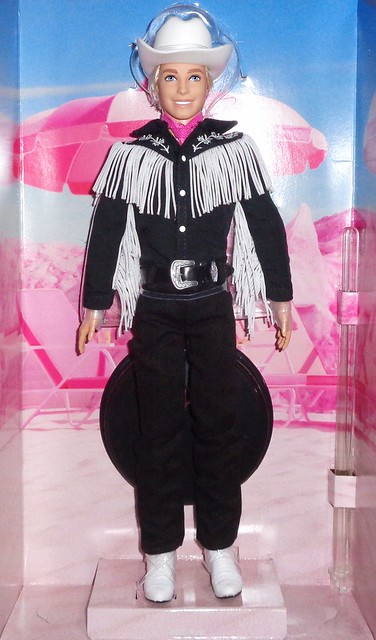 2023 Barbie The Movie Black and White Western Outfit Ken Doll (2)