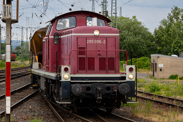 BEG (Brohltal Eisenbahn) 295 096-2 seen druing shunting in Neuwied, Germany