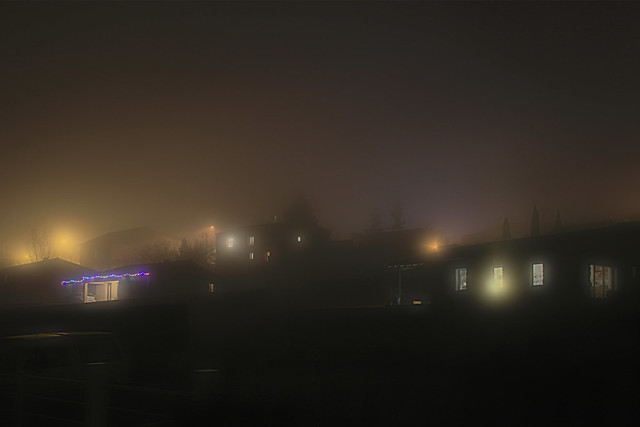 A misty Christmas evening at Saint Michel L'Observatoire