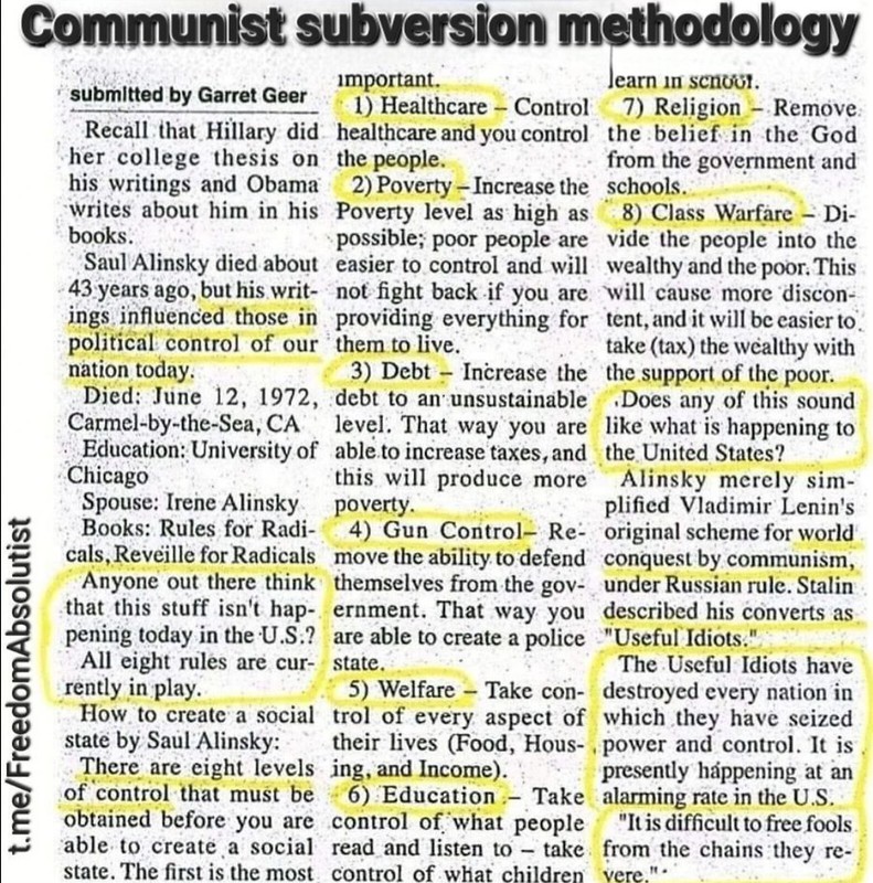 Communist Subversion Methodology