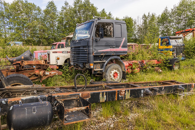 Retired Scania trucks