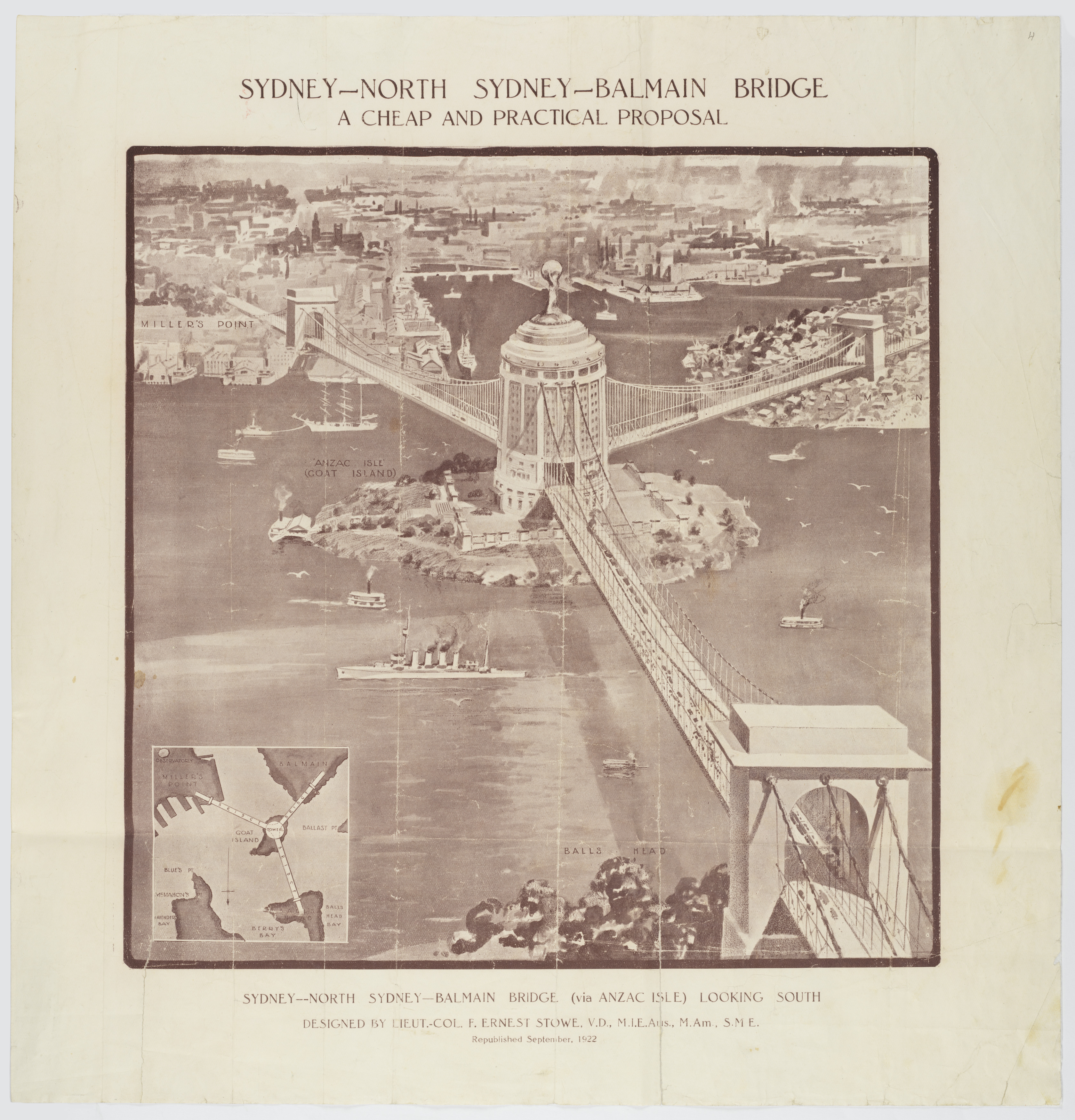 Series 02: Item 15, Cuttings mainly regarding suggestions for a second harbour bridge in Sydney, 1922