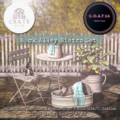 crate-The Back Aleey Bistro Set for G.O.A.T 66 Weekly Sale!