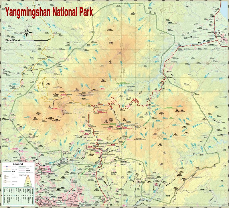 Map from Yangmingshan Nation Park website