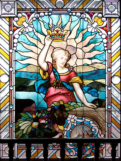 Hotel Del Coronado - Queen Calafia - The Lady in the Window Stained Glass