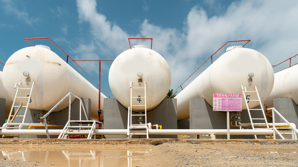 Gas storage in Tanzania.