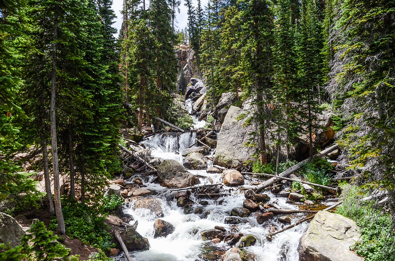A full Ouzel Creek, fueled by mid-summer snowmelt and rain (1)