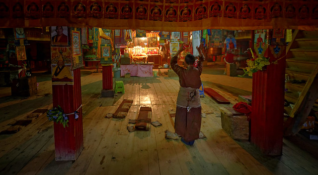 Interior of Litang Chode, Tibet 2018