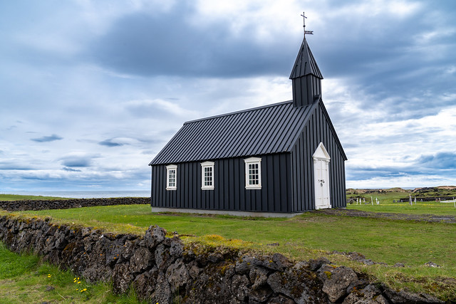 Budir black church at the Snaesfellsnes peninsula in Iceland