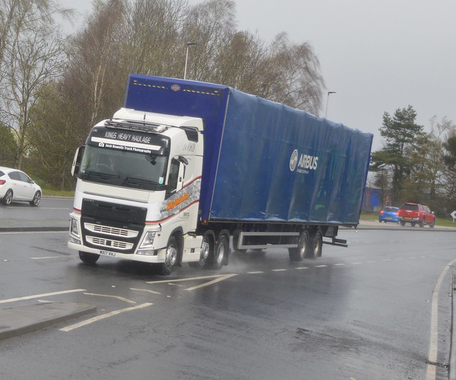 Kings Heavy Haulage WX17 VHJ Driving Along the A5 Passing Gledrid Services (Ex B&Q)