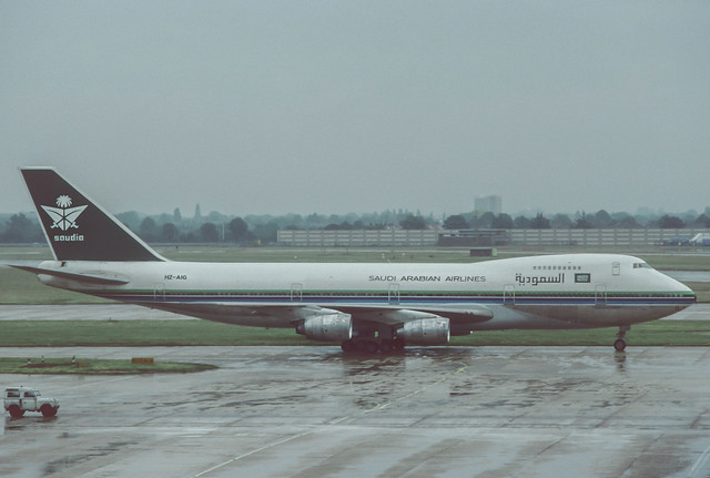 HZ-AIG Saudia Boeing 747-168B @ LHR 1985